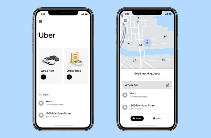 Uber has made one of the brightest examples of a redesign of the mobile app.