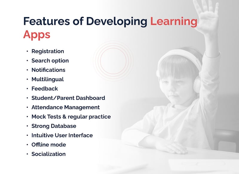 Features of Developing Learning Apps