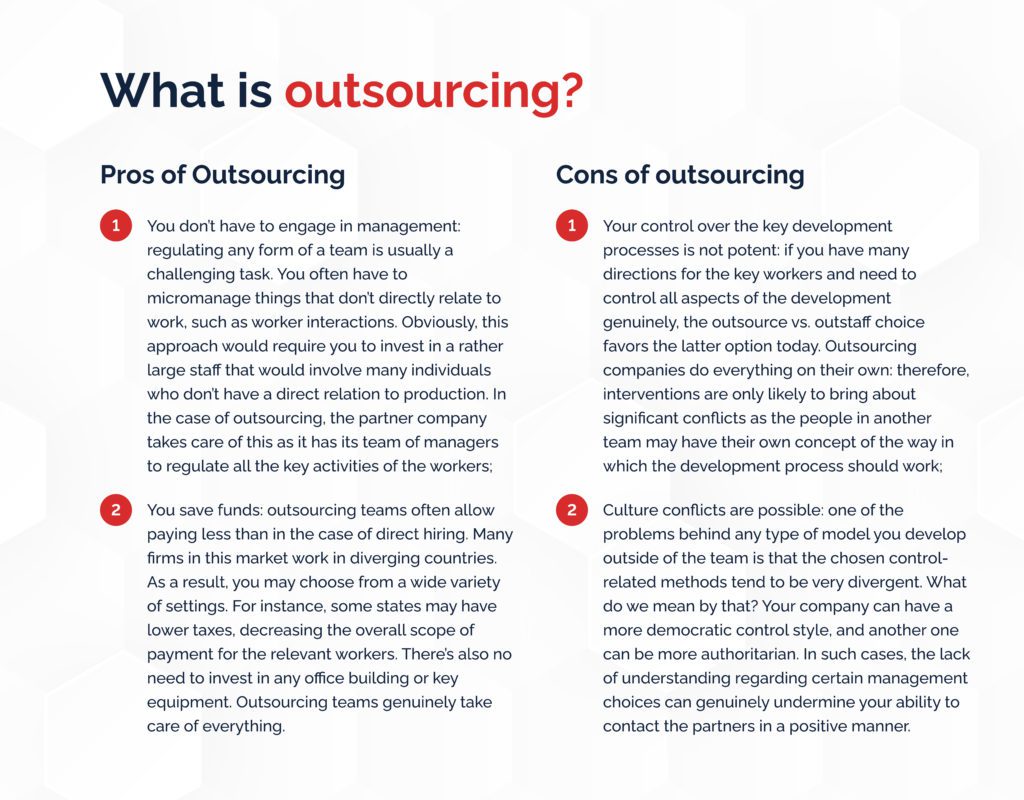 Pros & cons of outsourcing