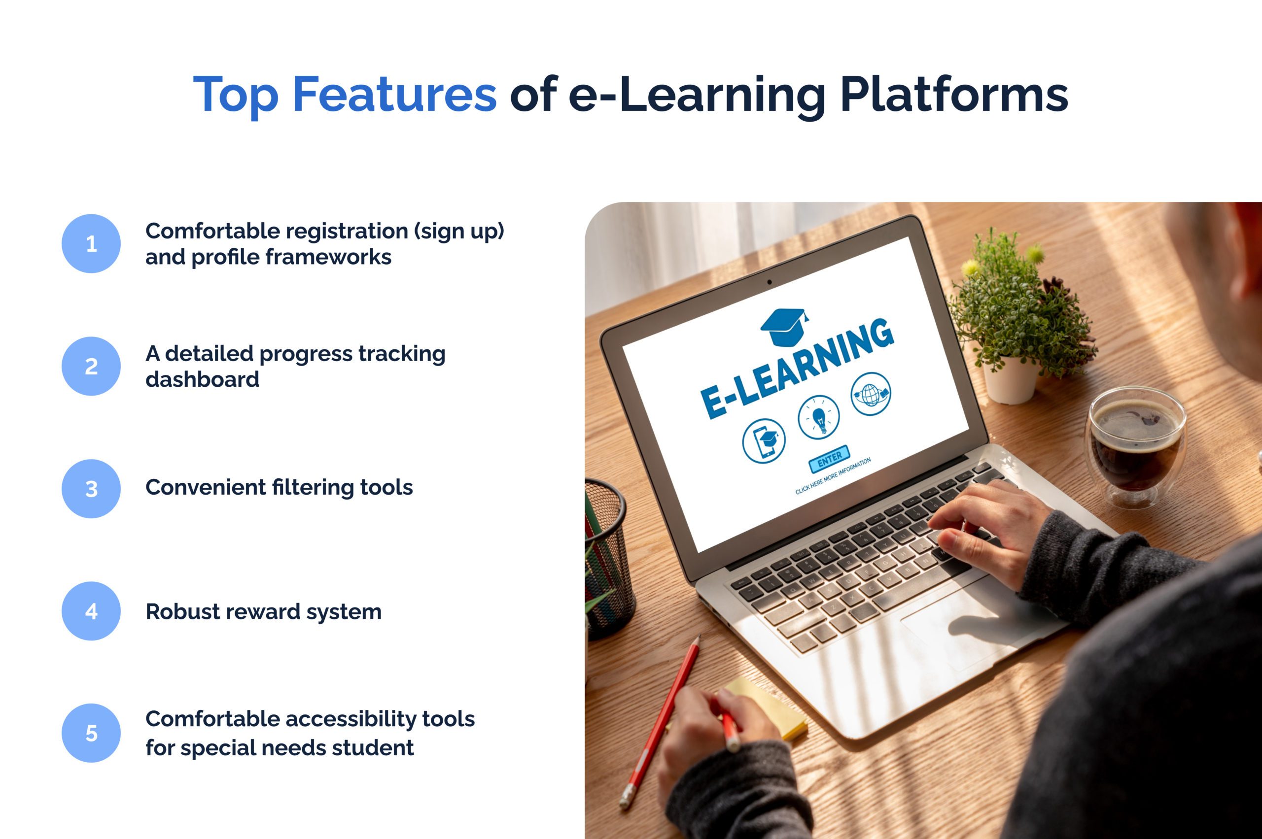 Top features of e-Learning platforms