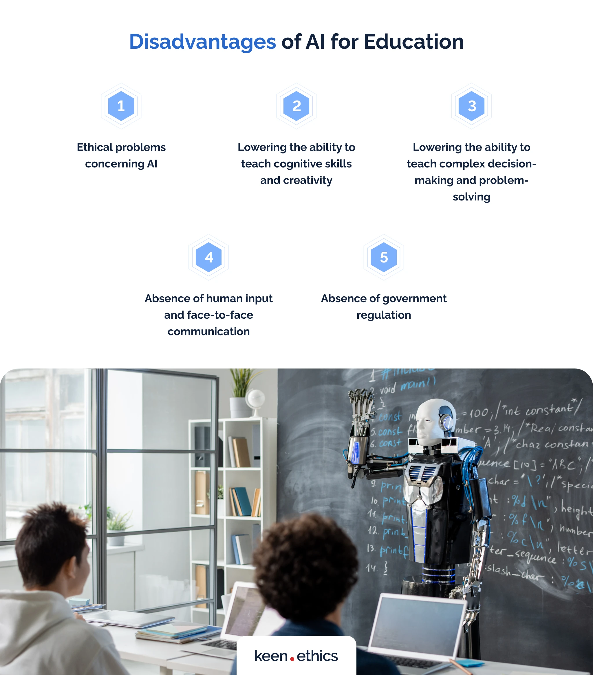 Disadvantages of AI for education
