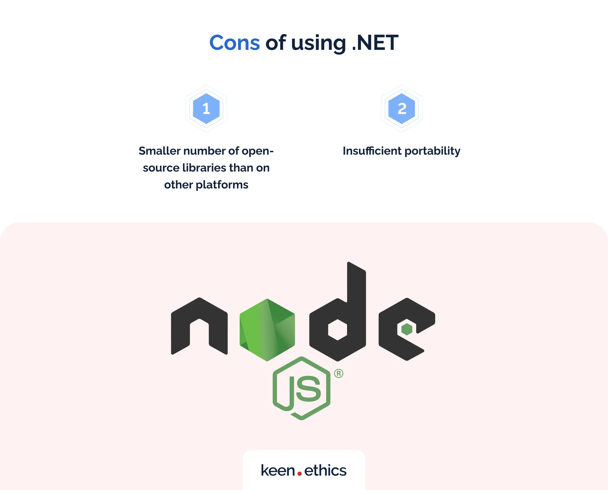 Cons of using .NET