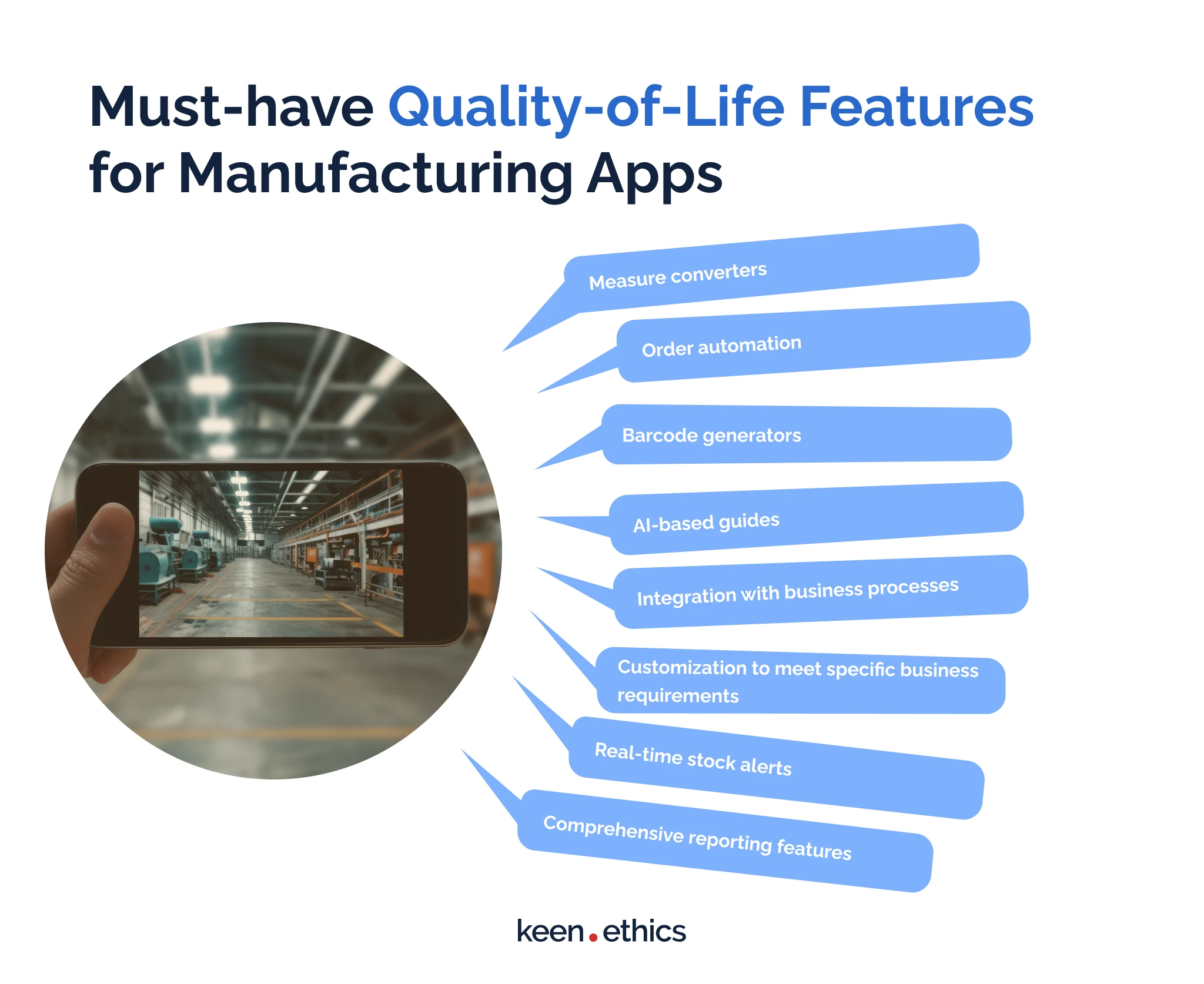 Must-have quality of life features for manufacturing apps