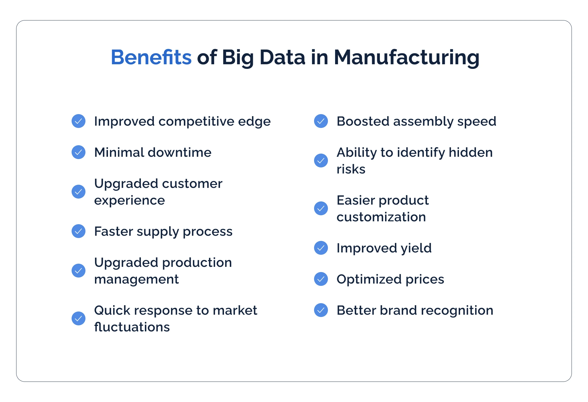 Benefits of Big Data in manufacturing
