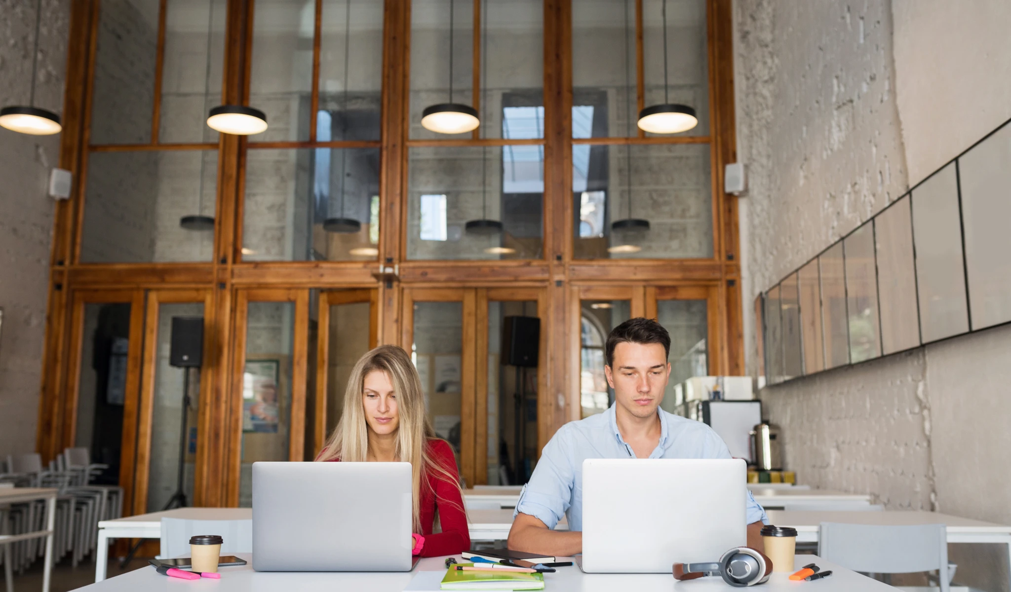 People working in the office